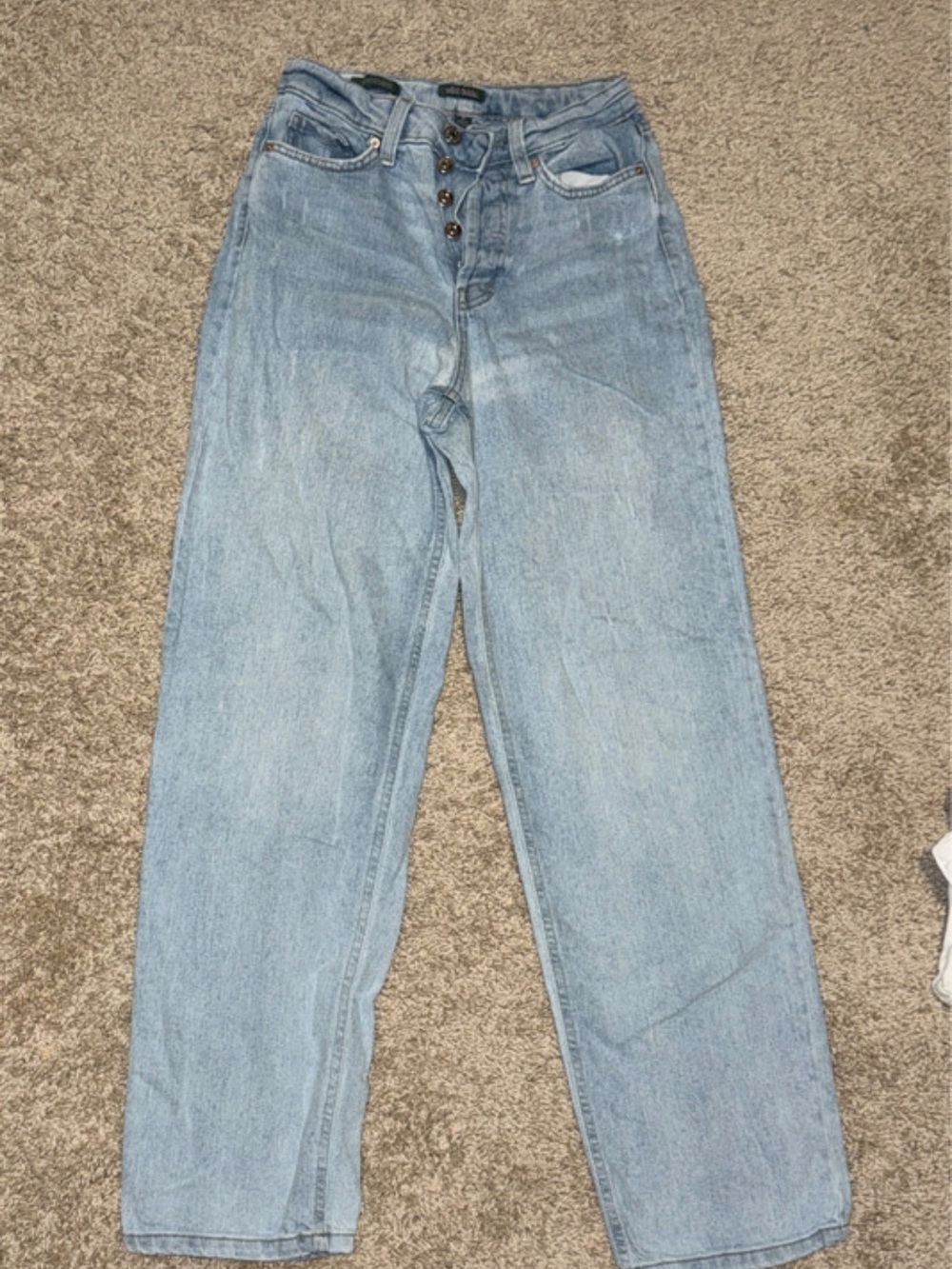 wild fable Light Wash High-Rise Straight Jeans